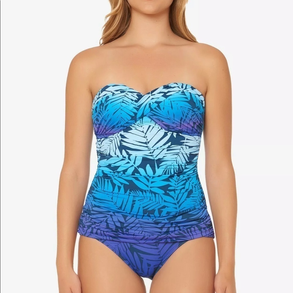 BLEU Rod Beattie Twist One Piece Halter Swimsuit